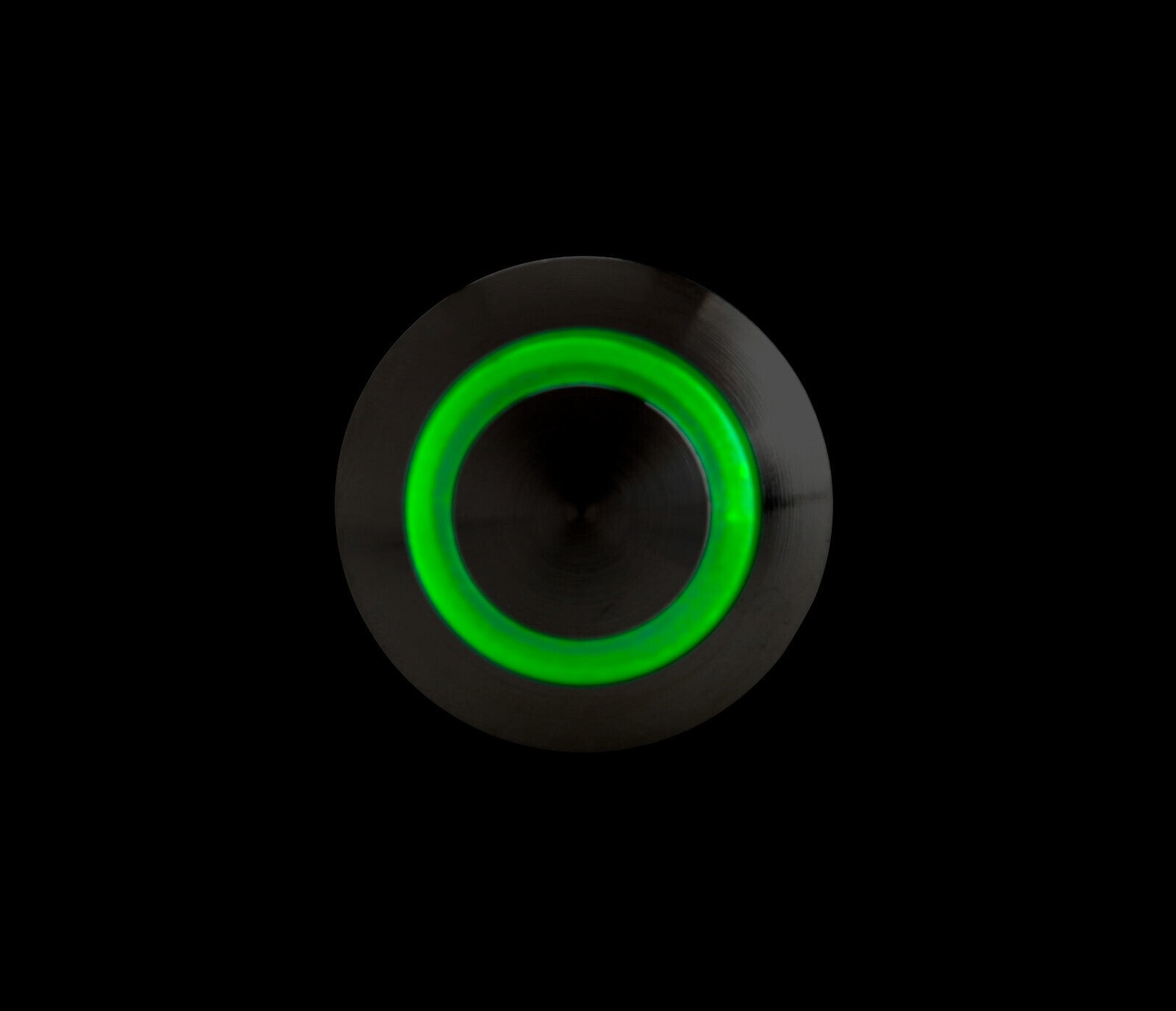 Interruttore a pulsante con spia a Led, 12/24V - Verde