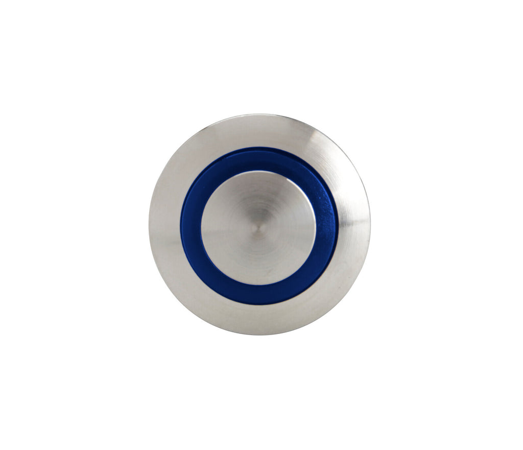 Interruttore a pulsante con spia a Led, 12/24V - Blu