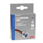 Spia a Led, in ottone cromato - 12/24V - Blu - 15A
