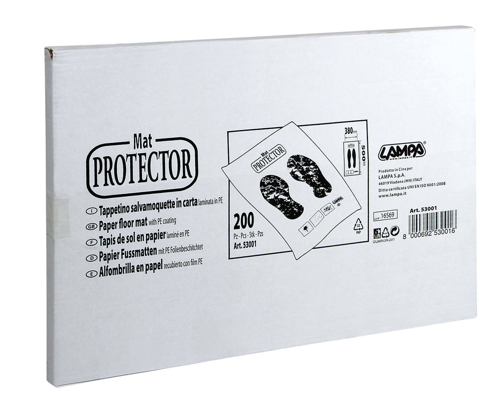 Protezione moquette in carta, dispenser 200 pz
