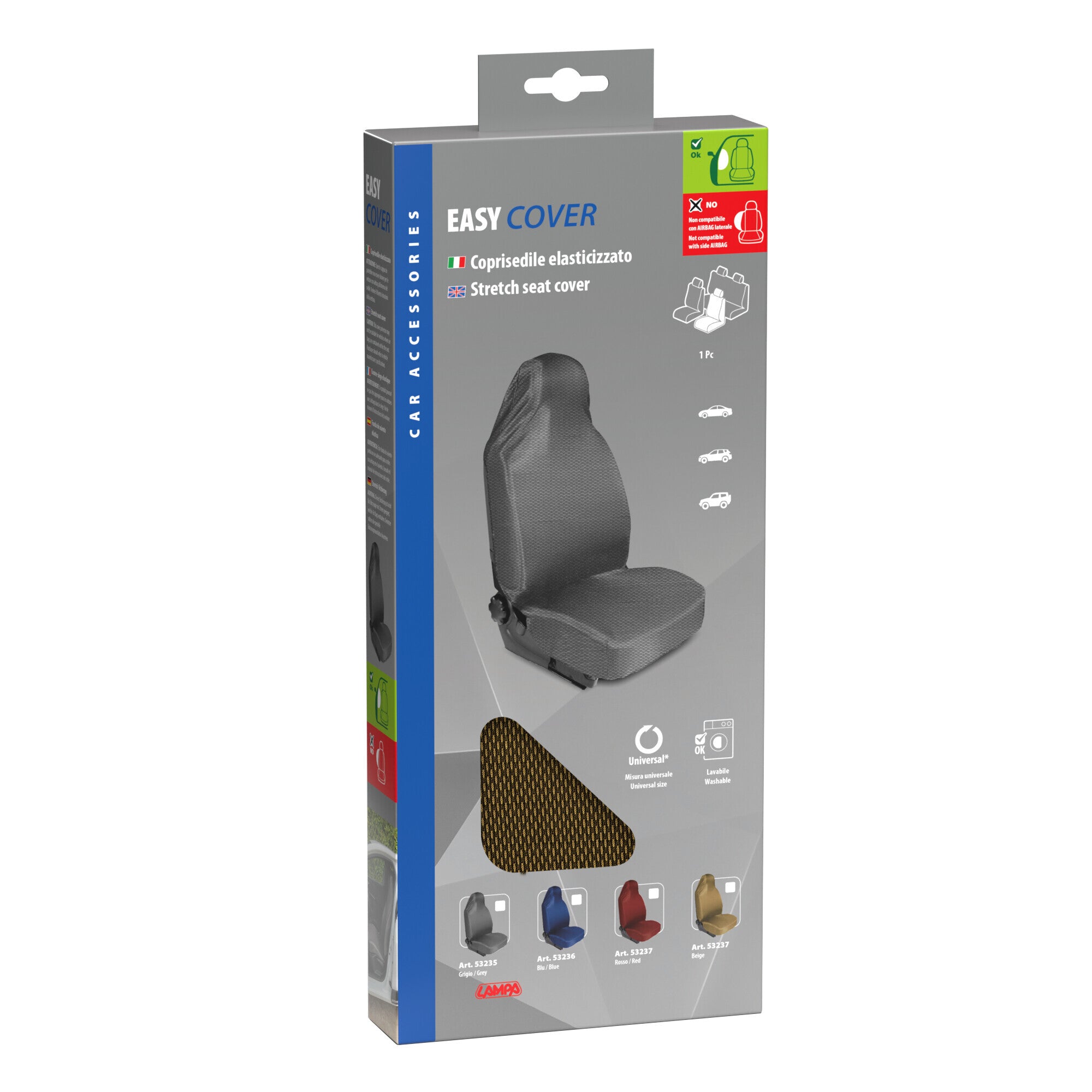 Easy Cover, coprisedile anteriore elasticizzato - Beige