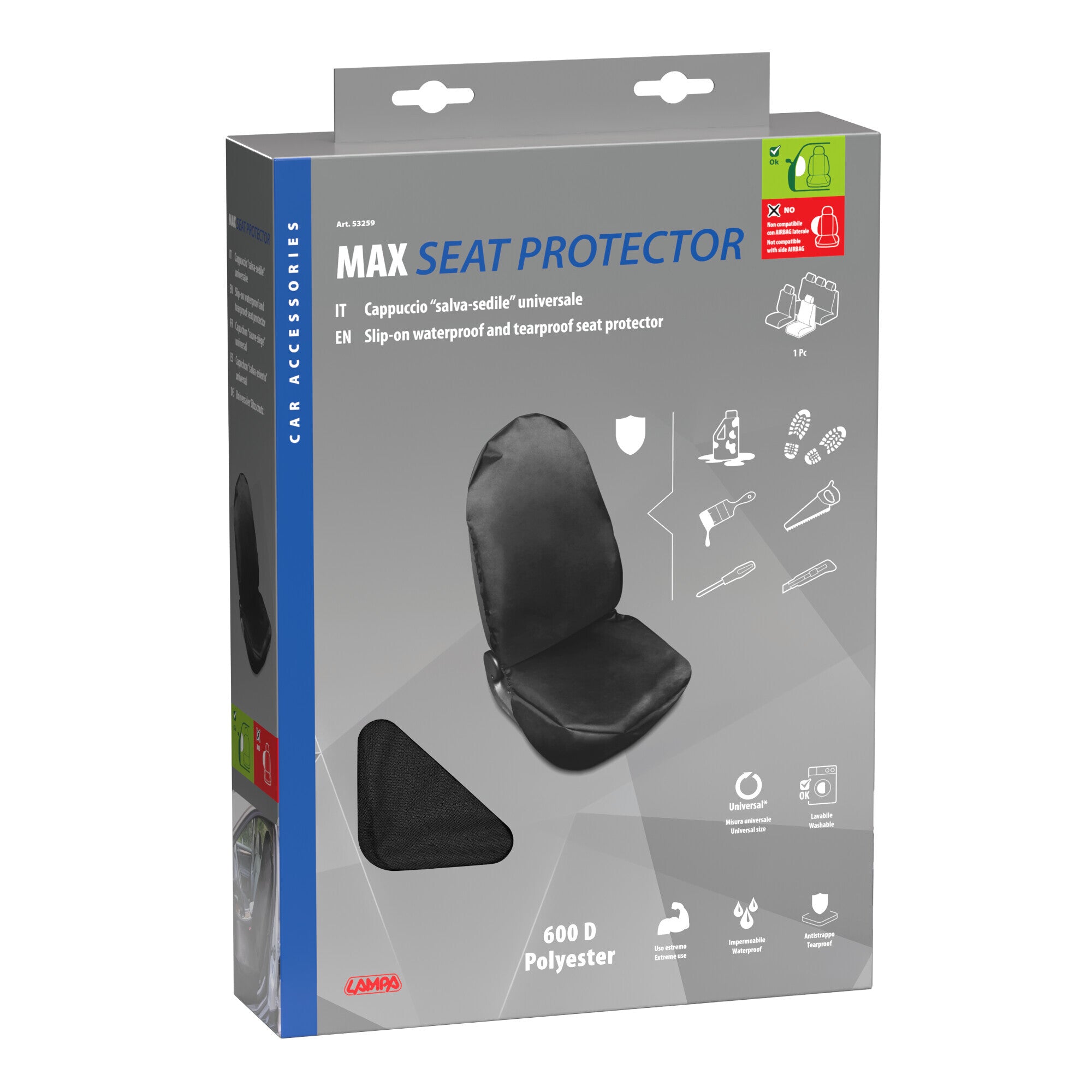 Max Seat Protector, il salvasedile impermeabile universale