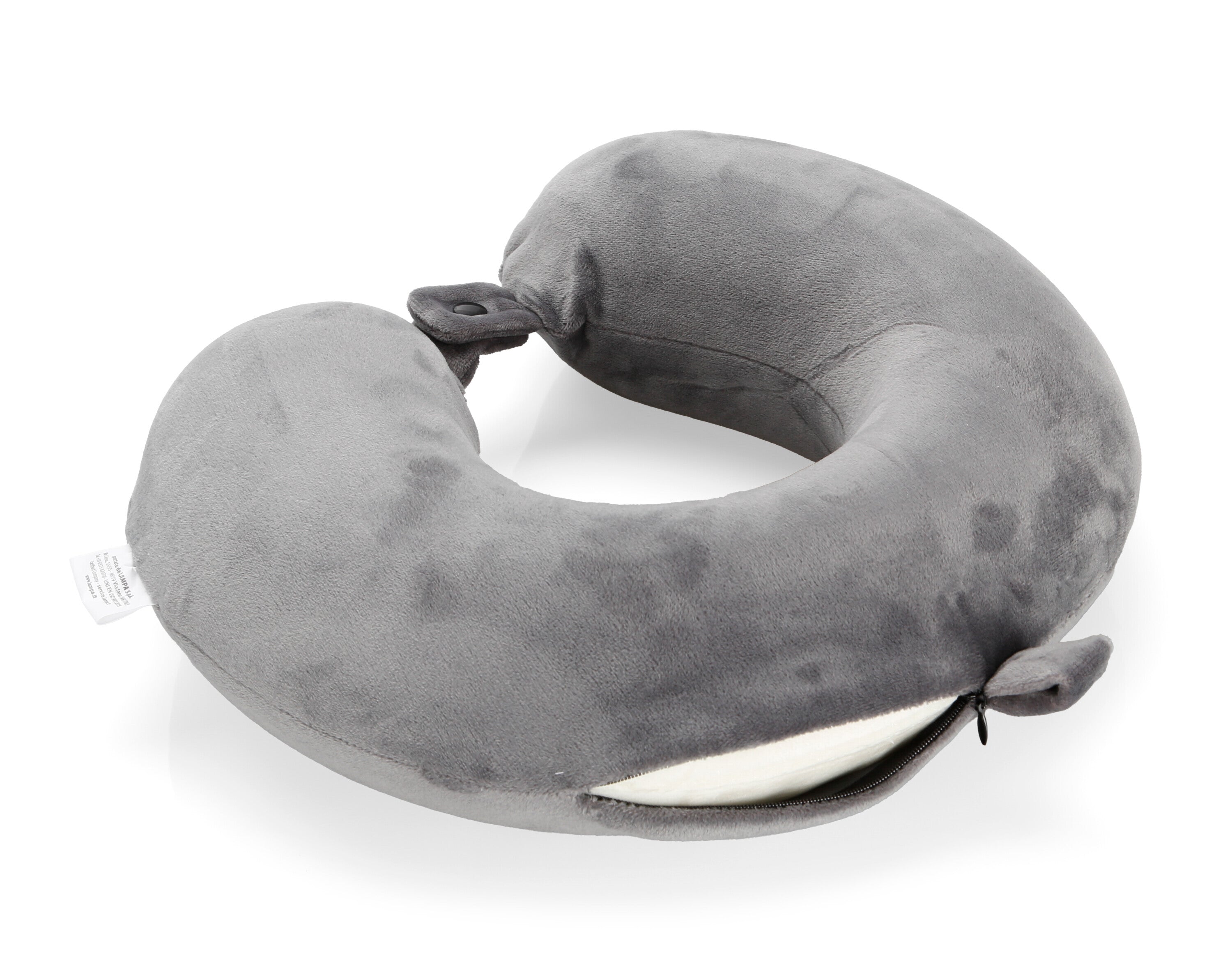 Memory-Wrap, cuscino per collo in memory foam da viaggio - Grigio