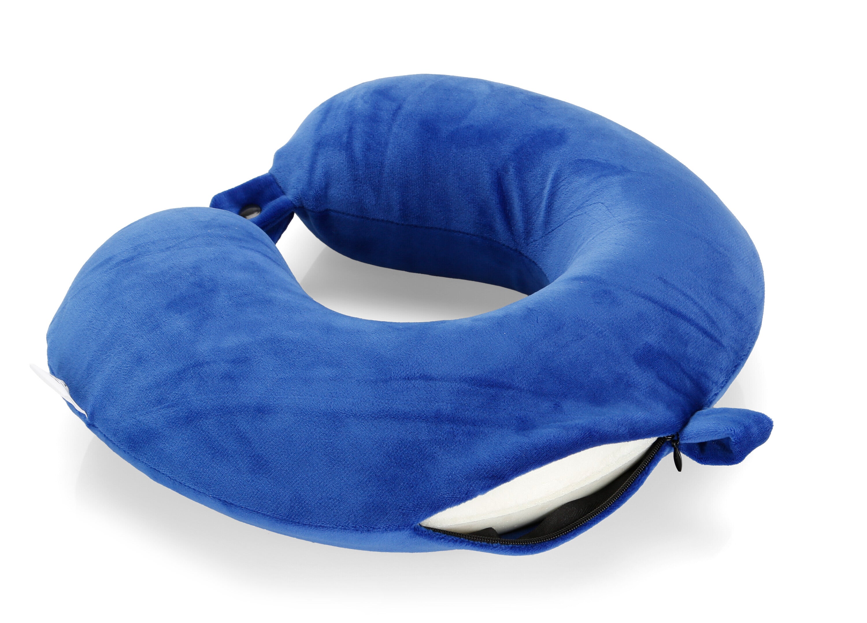 Memory-Wrap, cuscino per collo in memory foam da viaggio - Blu Navy