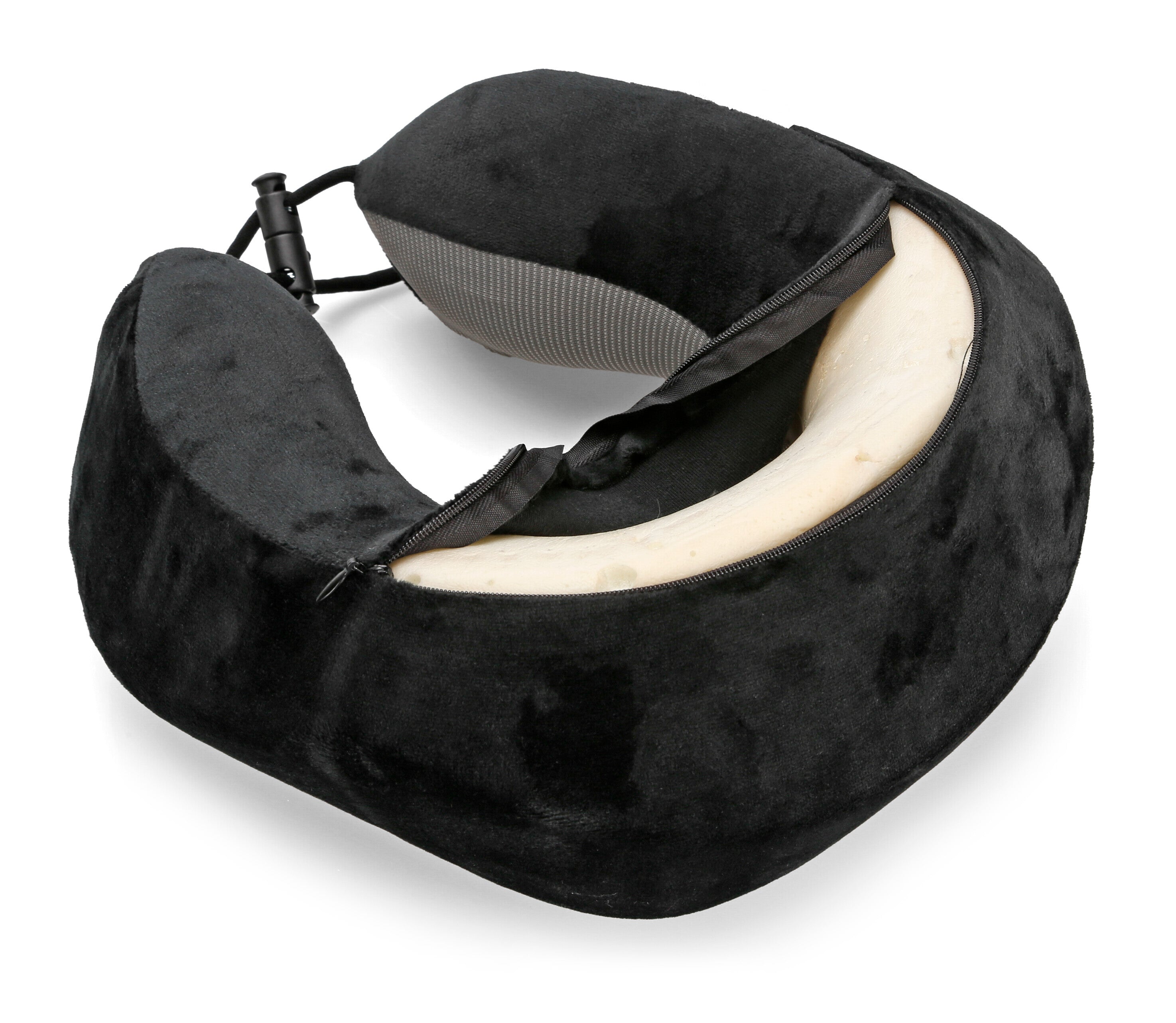 Neck-Luxe, cuscino per collo ergonomico da viaggio - Nero