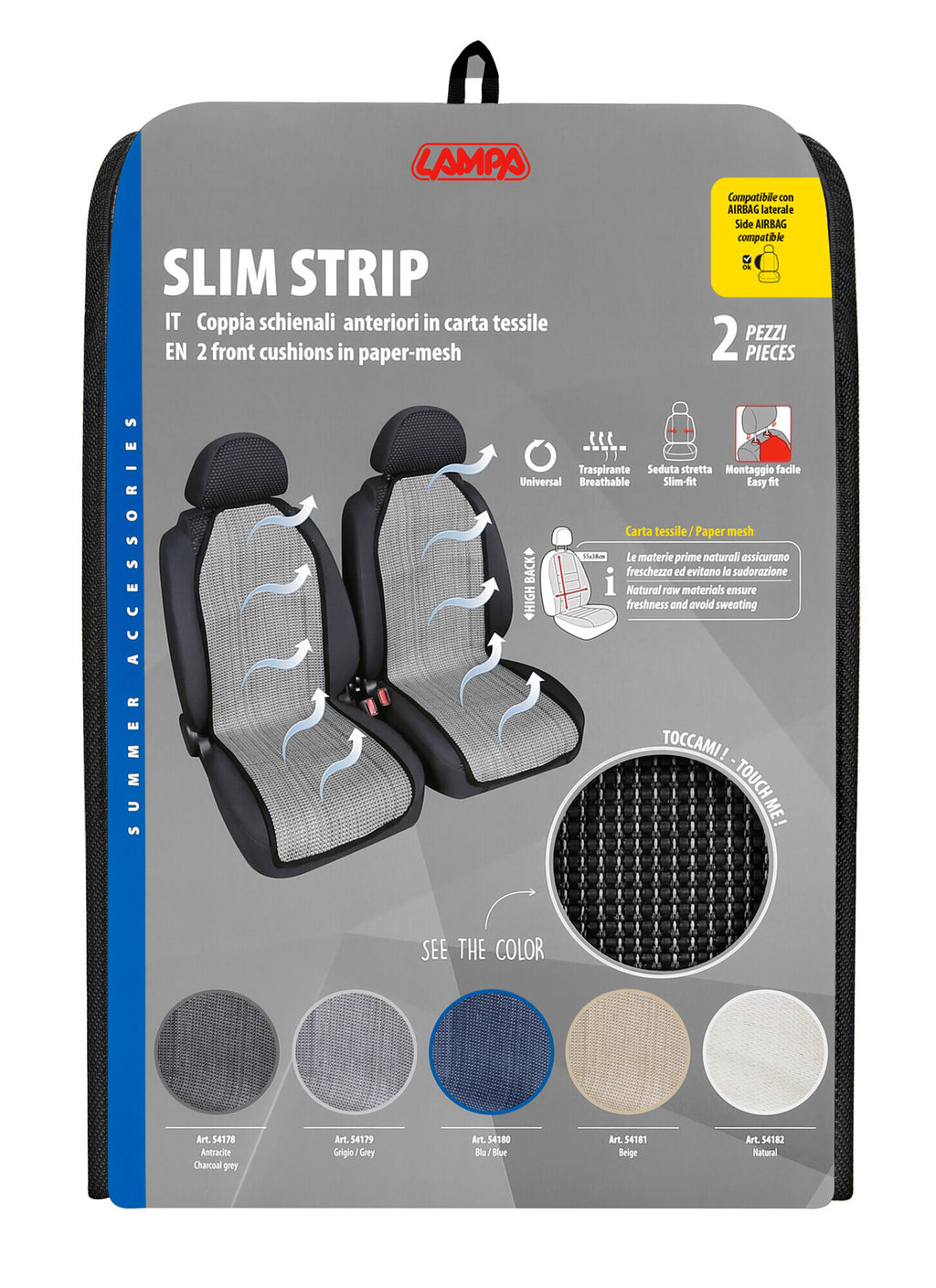 Slim Strip, coppia schienali anteriori - Antracite