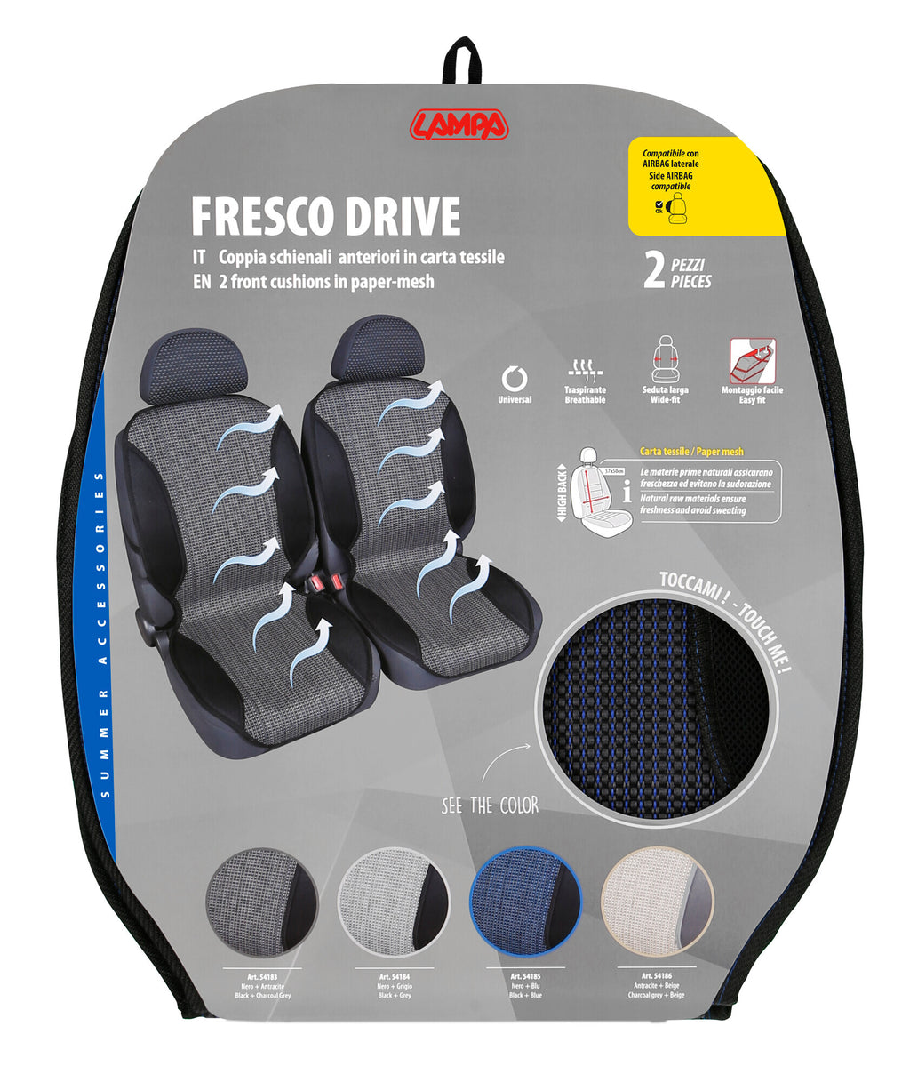 Fresco Drive, coppia schienali anteriori - Nero/Blu