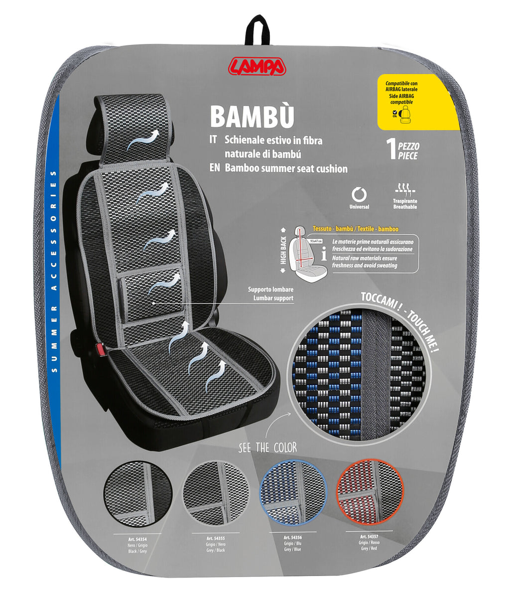 Bambù, schienale estivo in fibra naturale di bambù - Blu