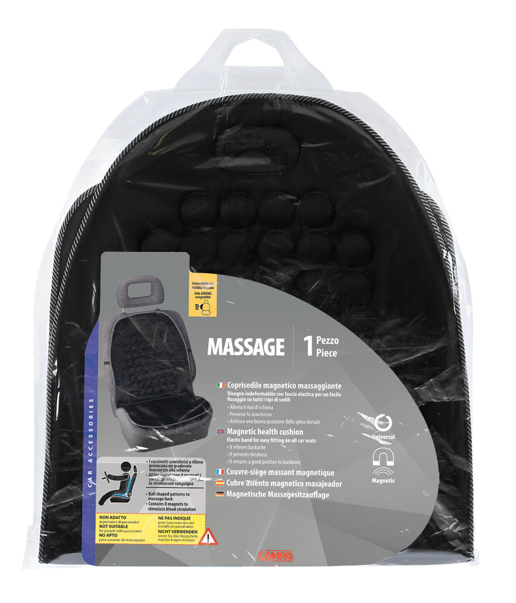 Massage, schienale magnetico massaggiante - Nero