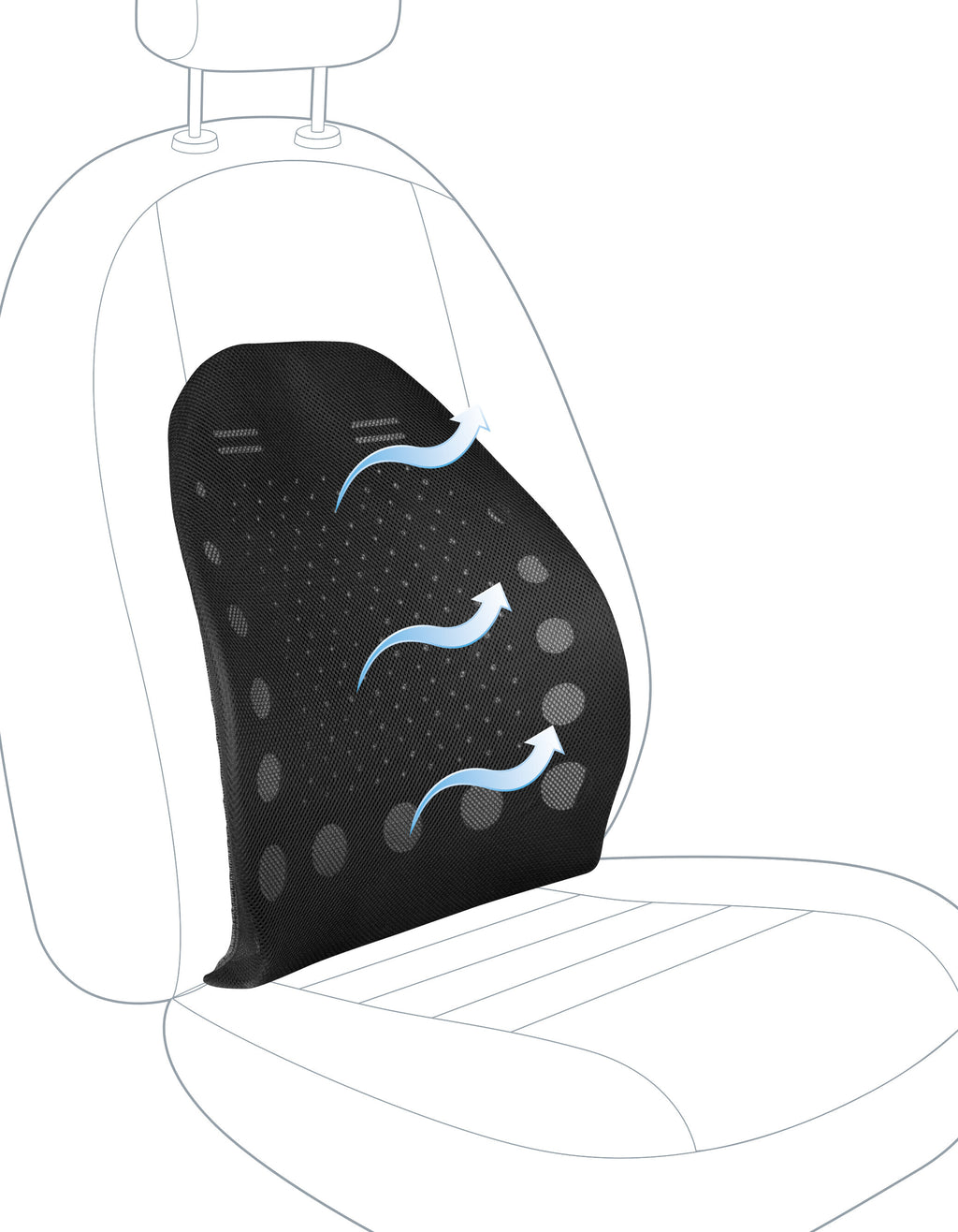 Air Back Pro, supporto lombare ergonomico - 50x40 cm