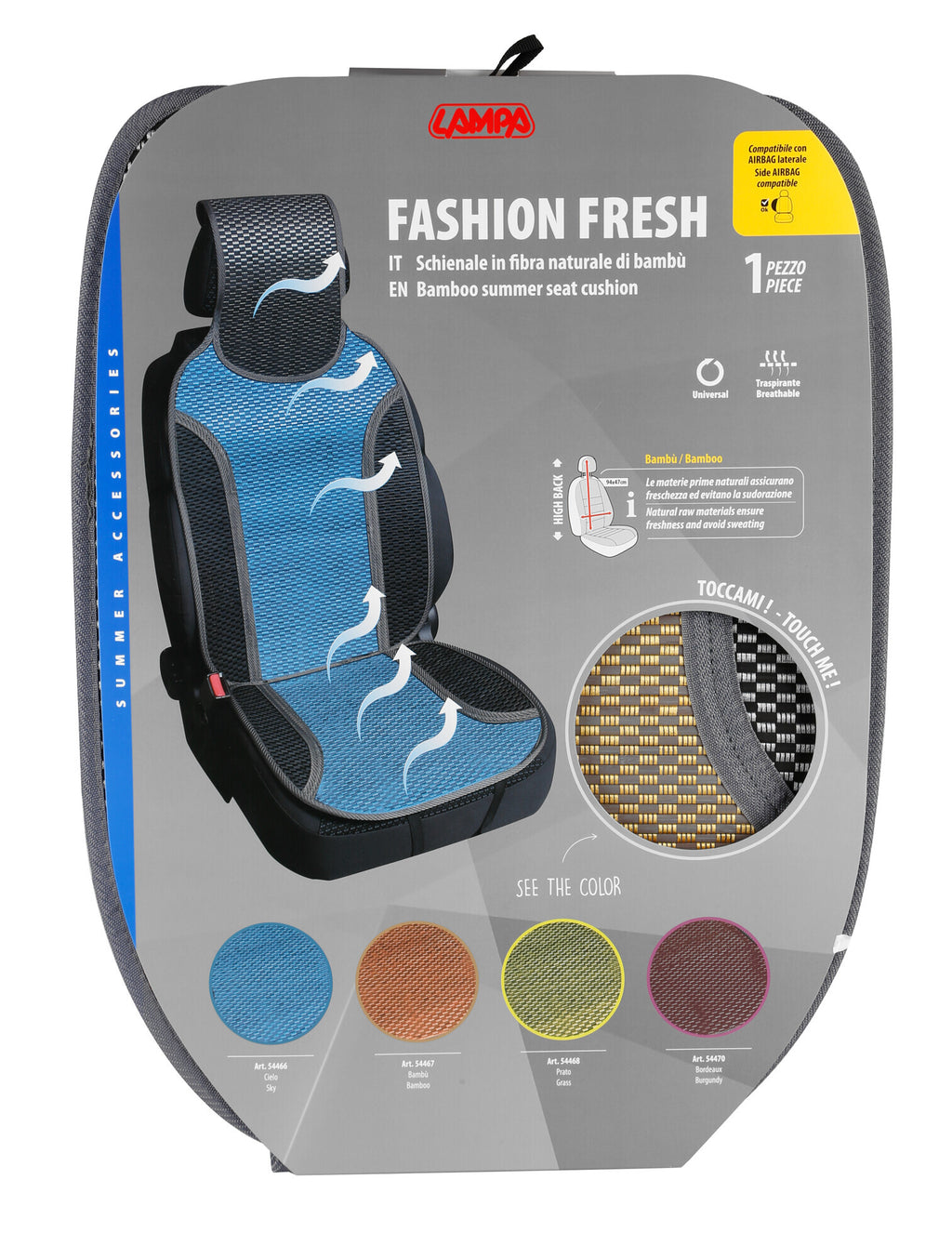 Fashion-Fresh, schienale estivo in fibra naturale di bambù - Bambu
