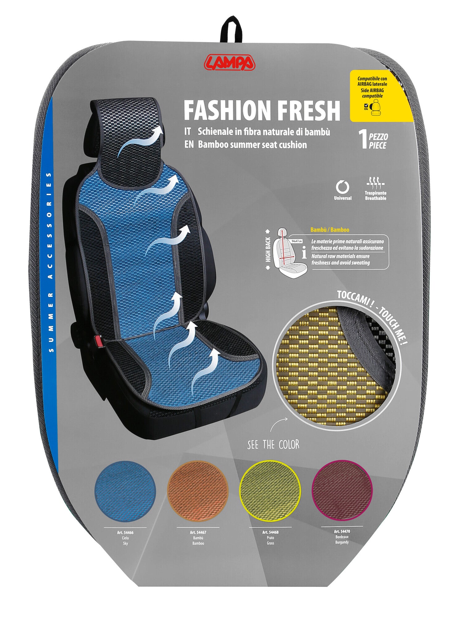 Fashion-Fresh, schienale estivo in fibra naturale di bambù - Prato
