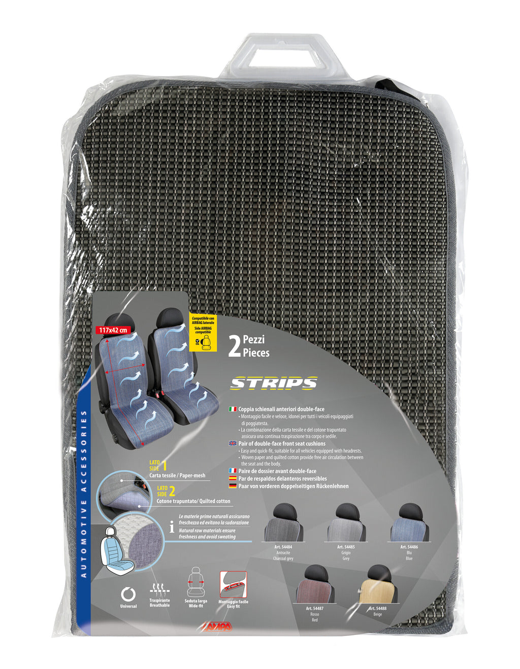 Strips, coppia schienali double-face - Antracite