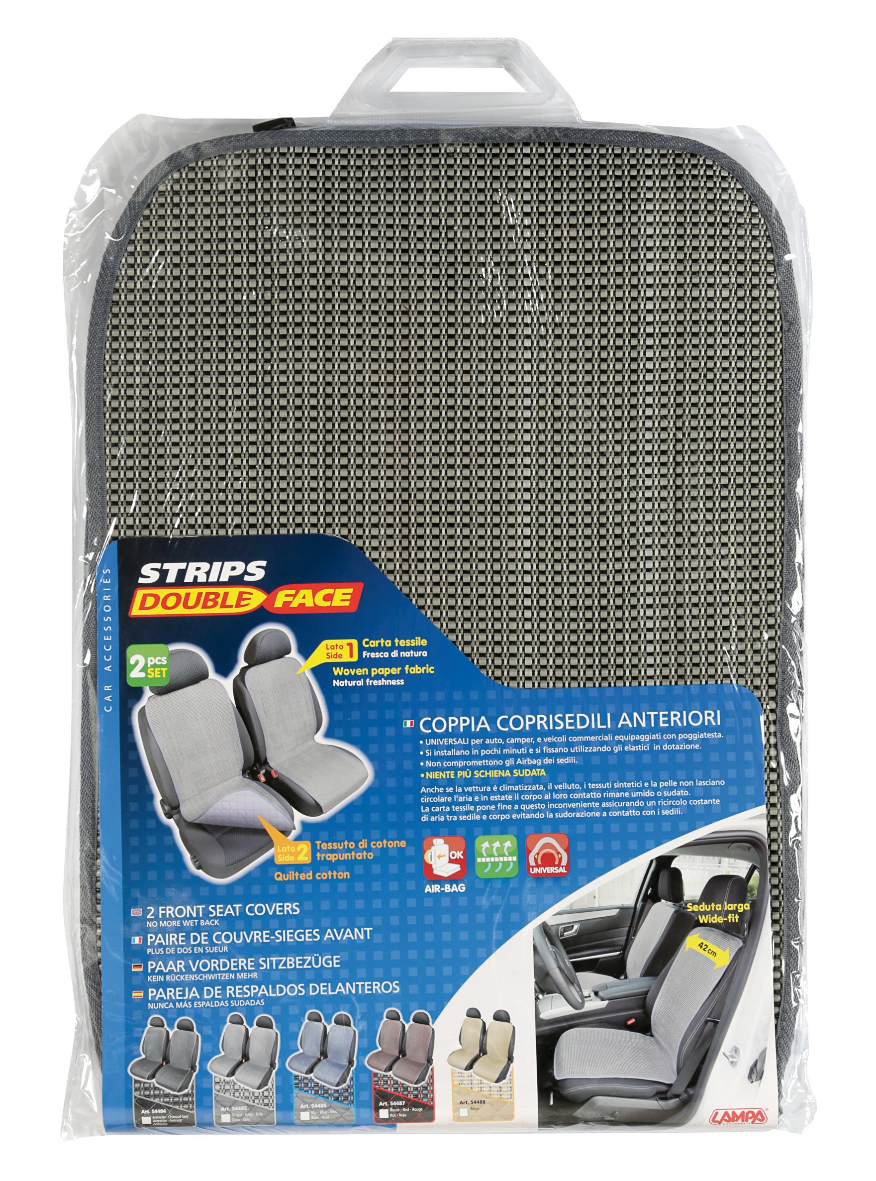Strips, coppia schienali double-face - Grigio