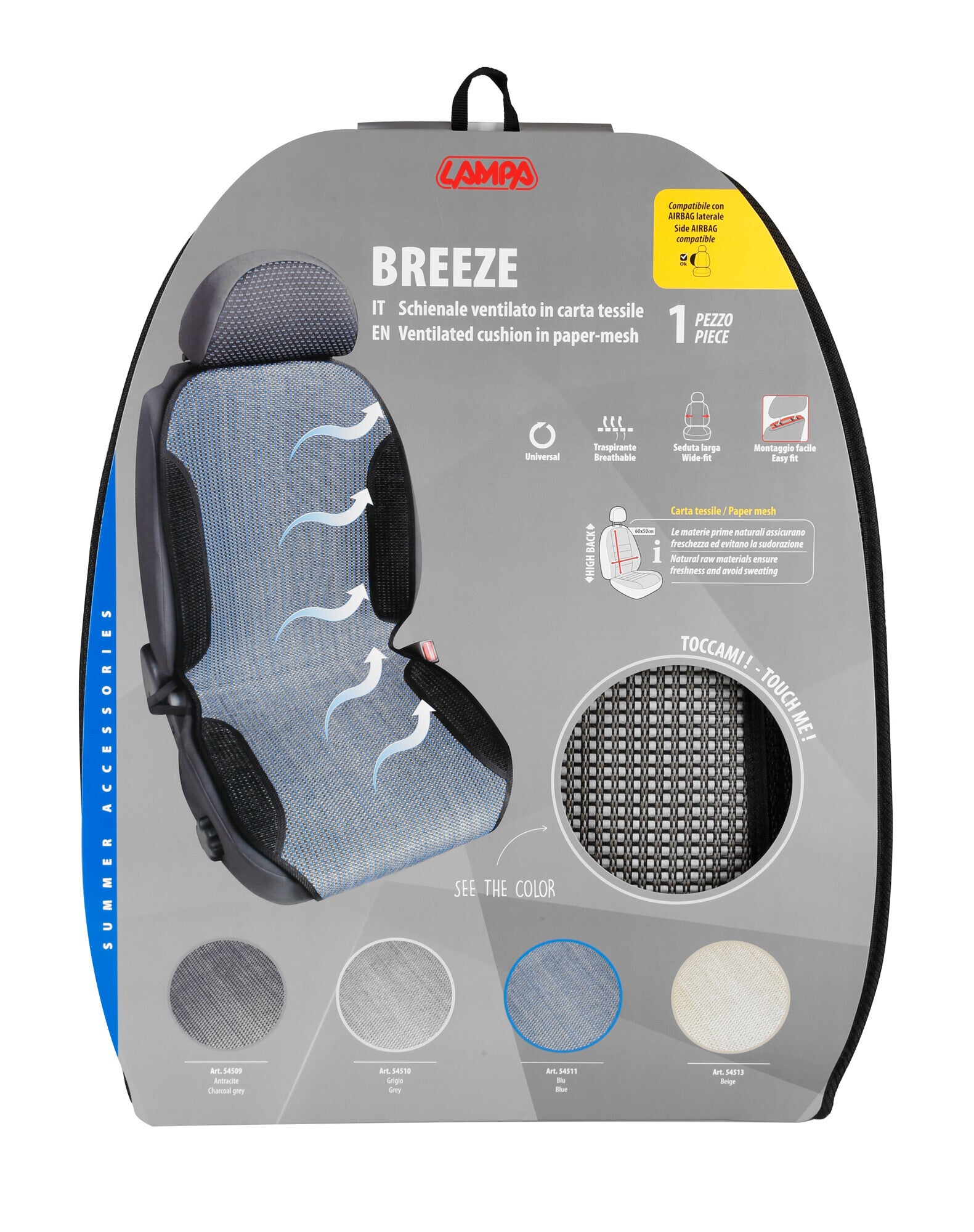 Breeze, schienale ventilato in carta tessile - Antracite