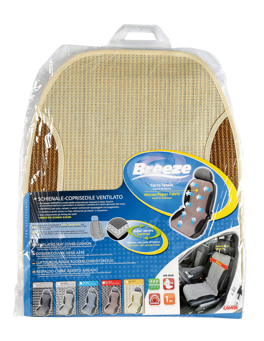 Breeze, schienale ventilato in carta tessile - Beige