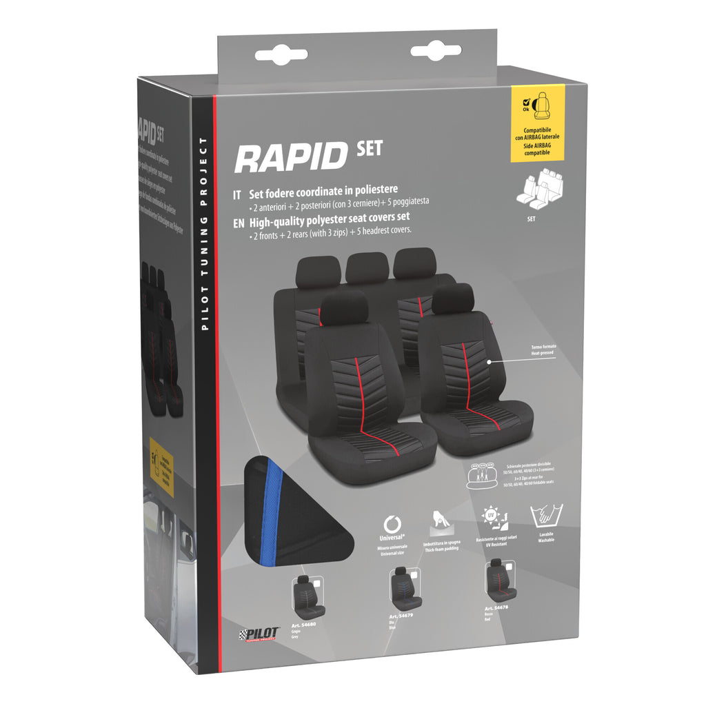 Rapid, set fodere coordinate - Nero/Blu