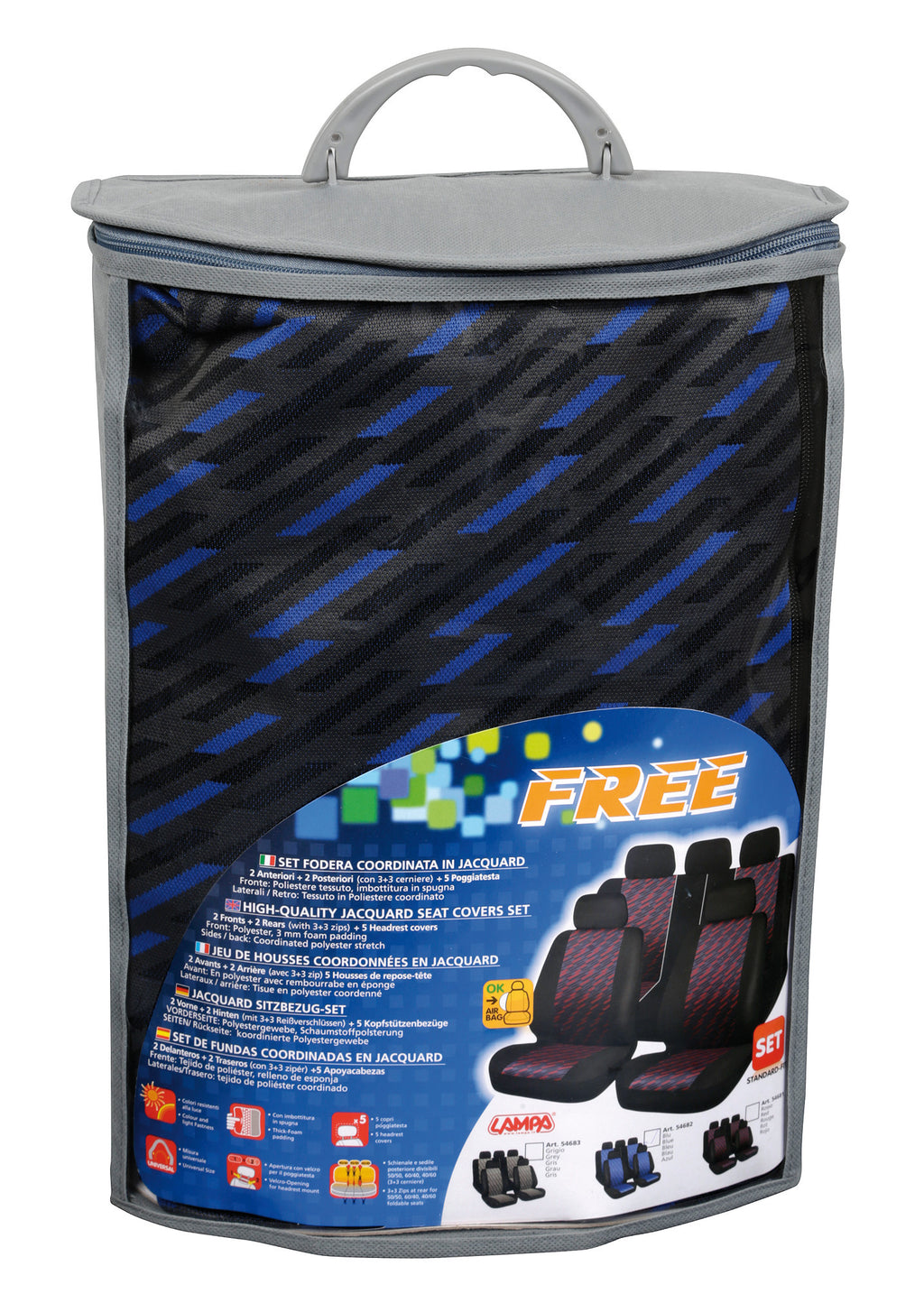 Free, set fodere coordinate - Nero/Blu