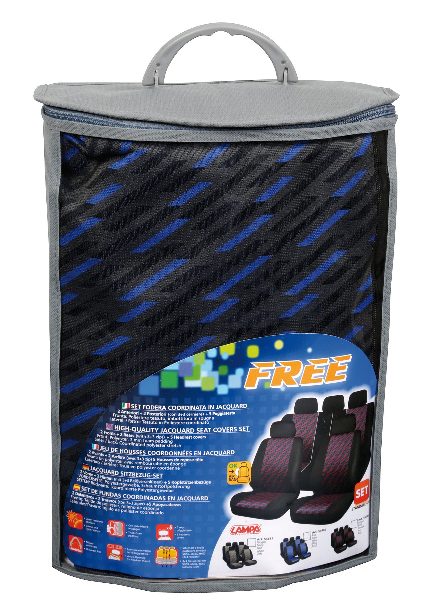 Free, set fodere coordinate - Nero/Blu
