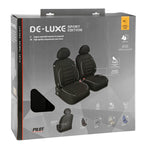 De-Luxe Sport Edition, coppia coprisedili anteriori - Nero
