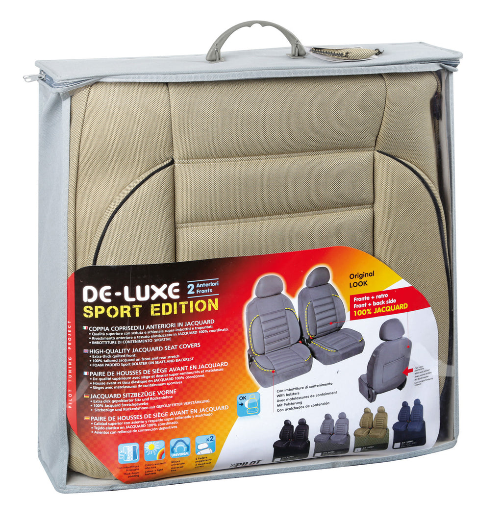 De-Luxe Sport Edition, coppia coprisedili anteriori - Beige
