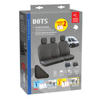 Dots-2, set fodere per furgone con avvolgicintura - Nero/Grigio