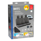 Dots-2, set fodere per furgone con avvolgicintura - Nero/Blu