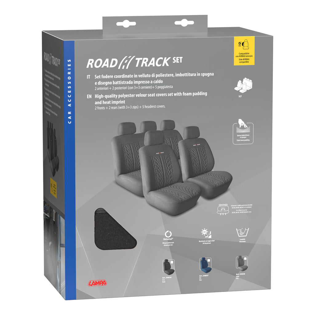 Road Track, set fodere coordinate - Nero