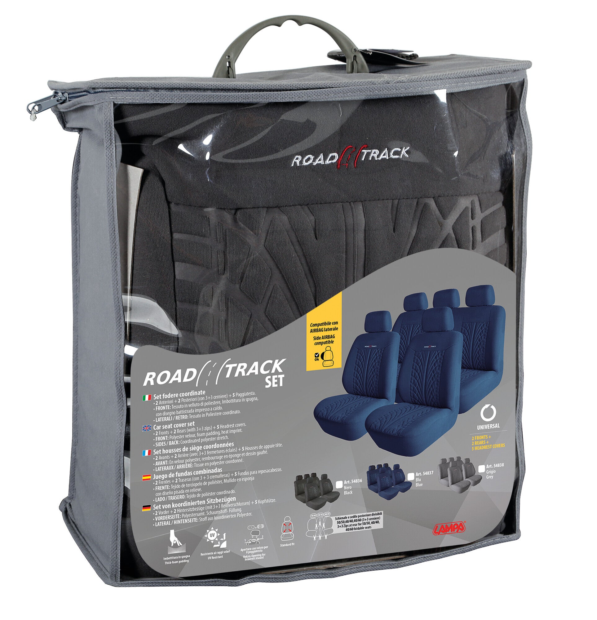 Road Track, set fodere coordinate - Grigio