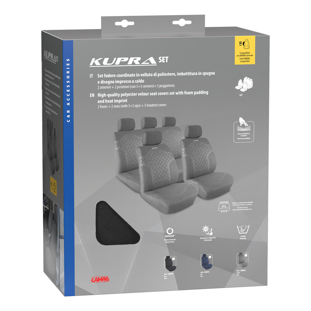 Kupra, set fodere coordinate - Nero