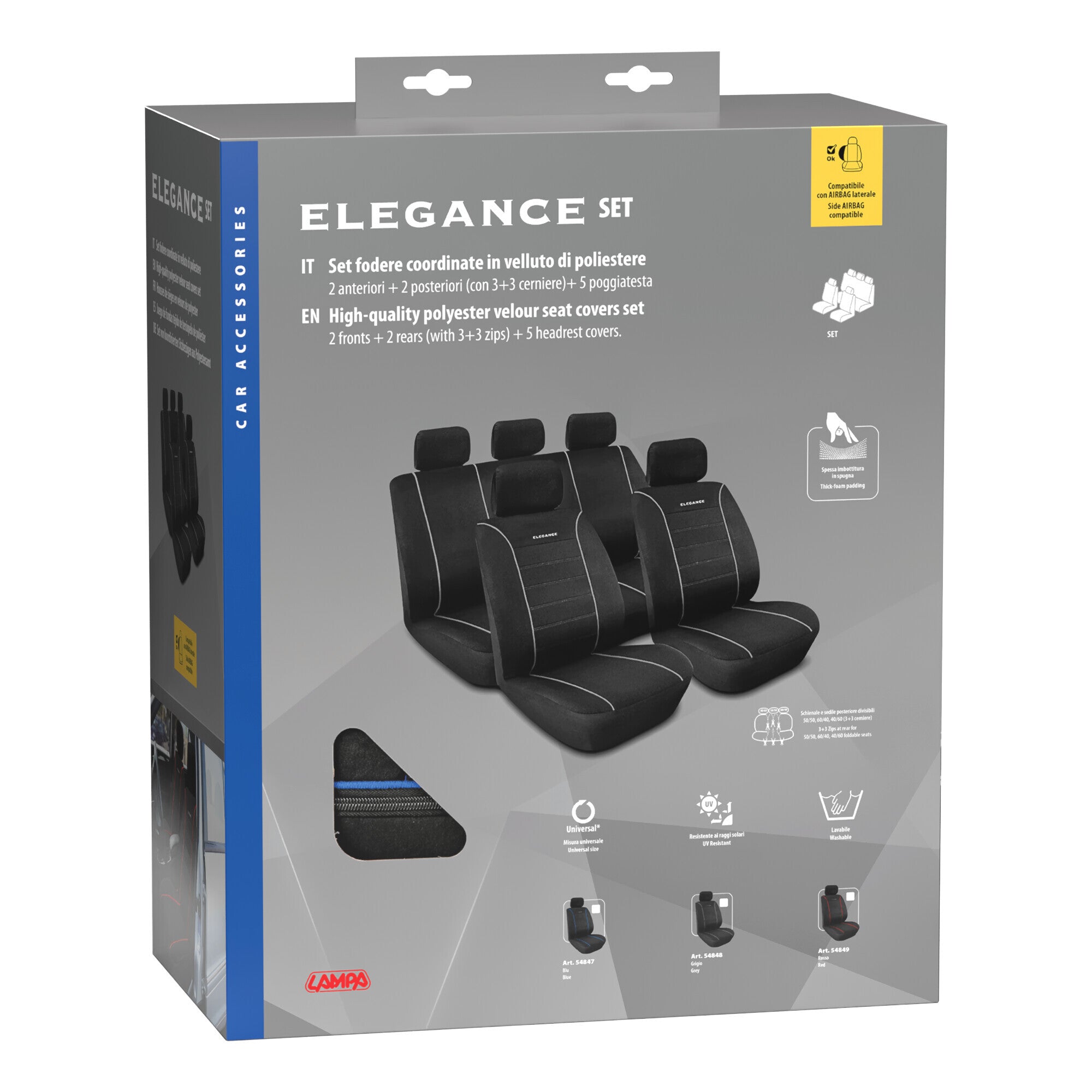 Elegance, set fodere coordinate - Blu
