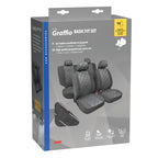 Graffio Basic-Fit, set fodere coordinate in jacquard, universali - Antracite