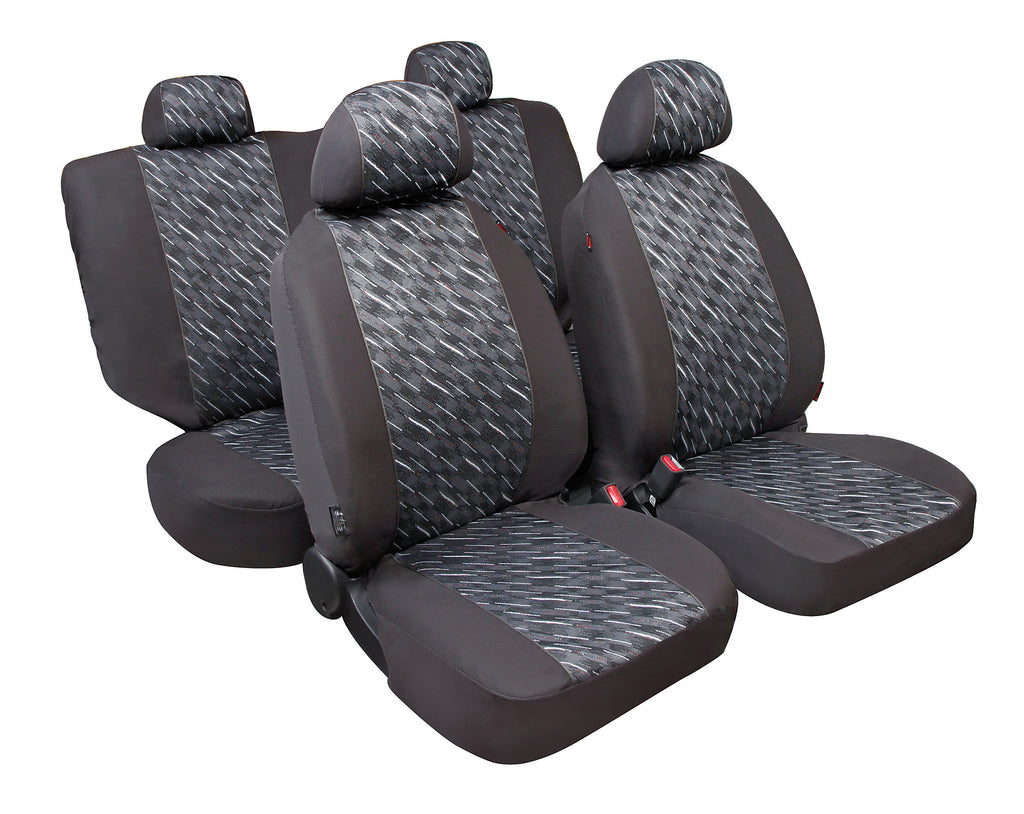 Graffio Basic-Fit, set fodere coordinate in jacquard, universali - Antracite