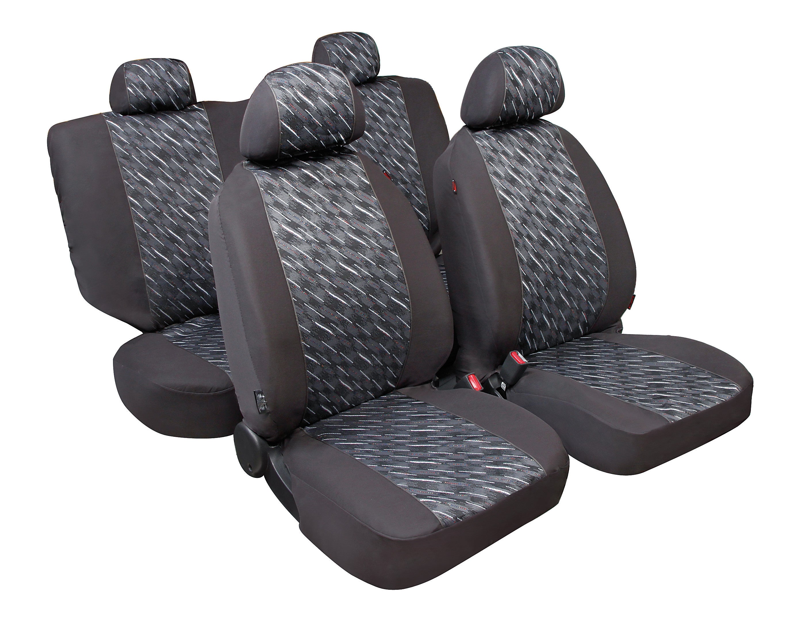 Graffio Basic-Fit, set fodere coordinate in jacquard, universali - Antracite