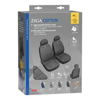 Ziga, coppia coprisedili anteriori in cotone, universali - Grigio