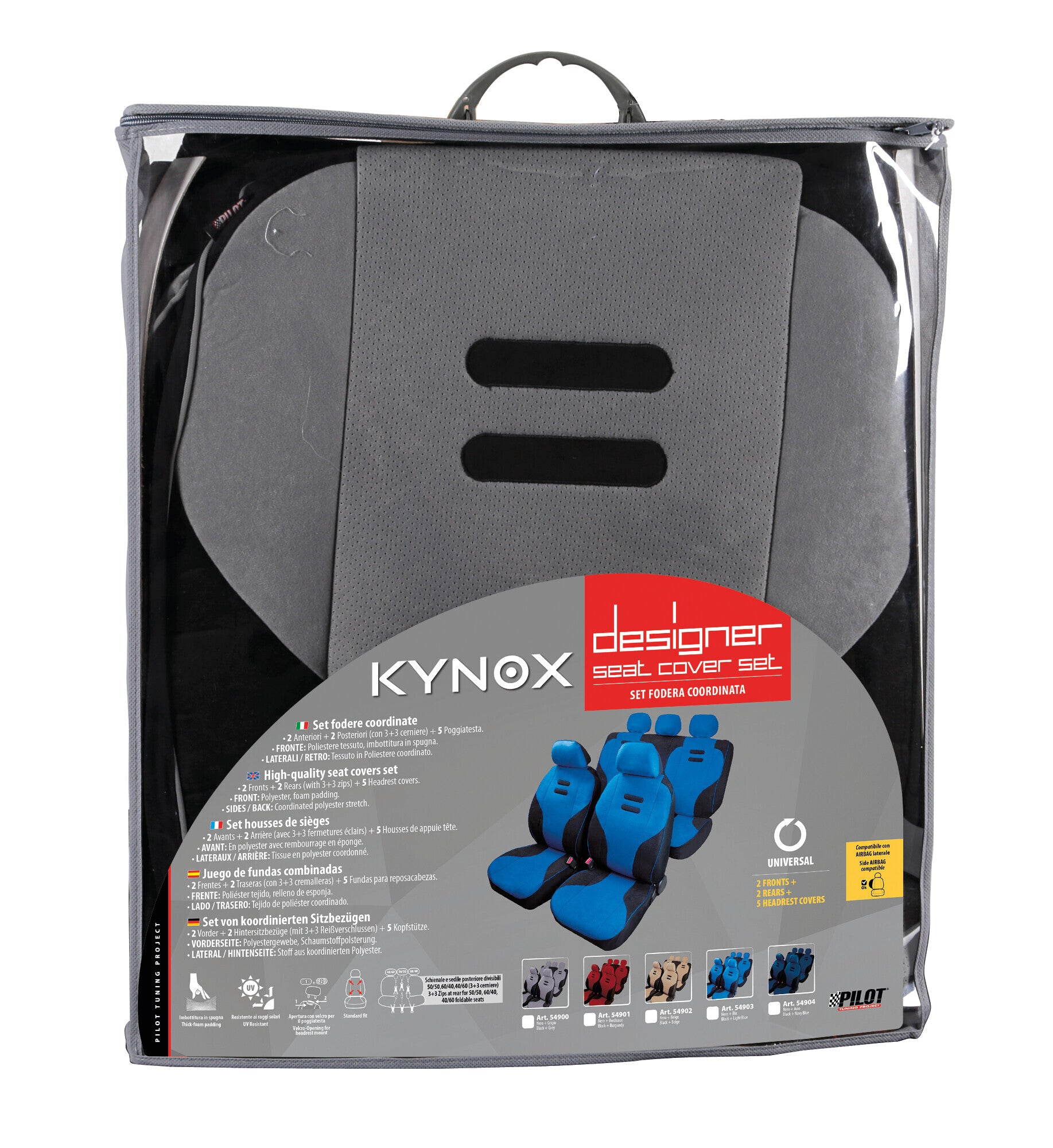 Kynox, set fodere coordinate - Grigio