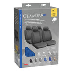 Glamur, set fodere coordinate in jacquard - Blu