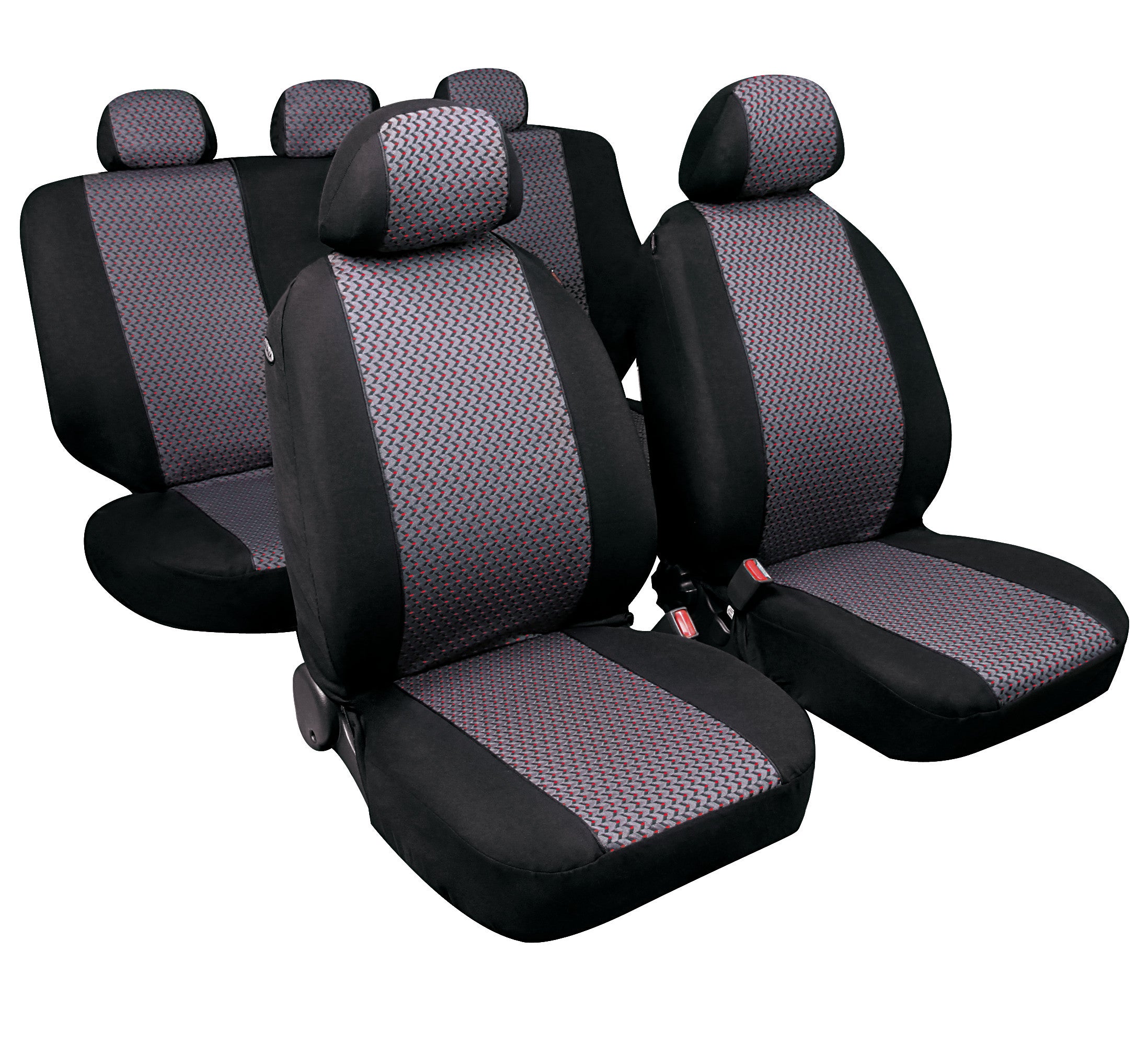 Diago, set fodere coordinate in jacquard - Nero