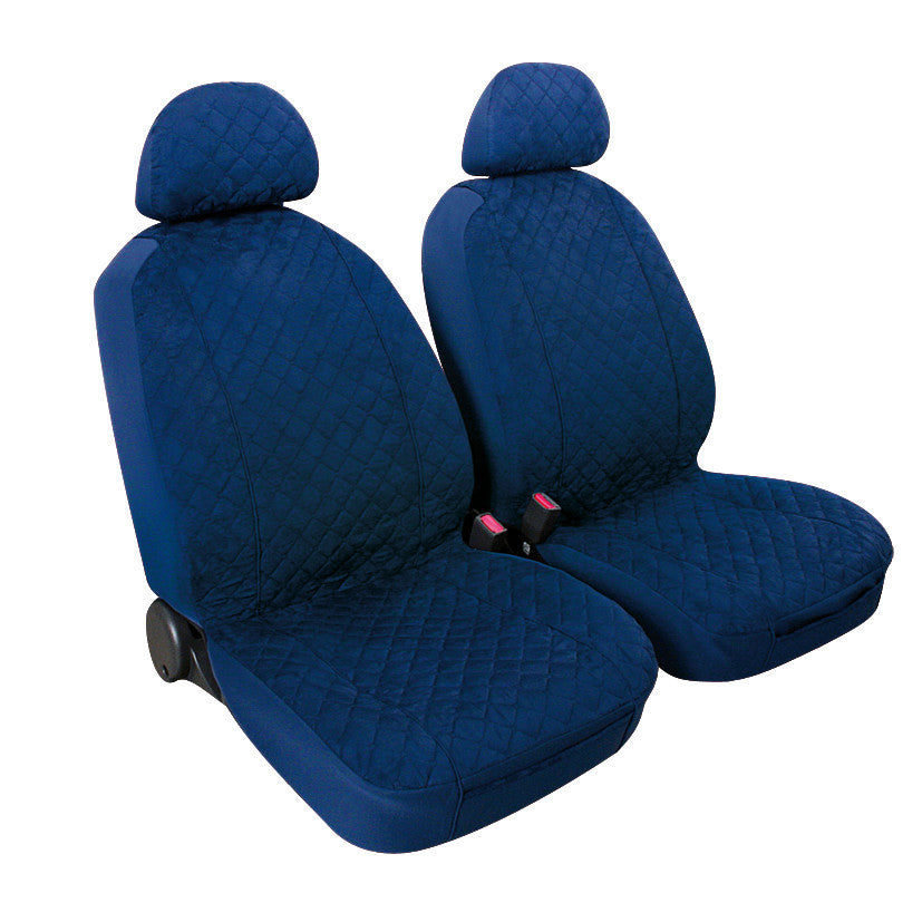 Miky, coppia coprisedili anteriori in microfibra, universali - Blu scuro