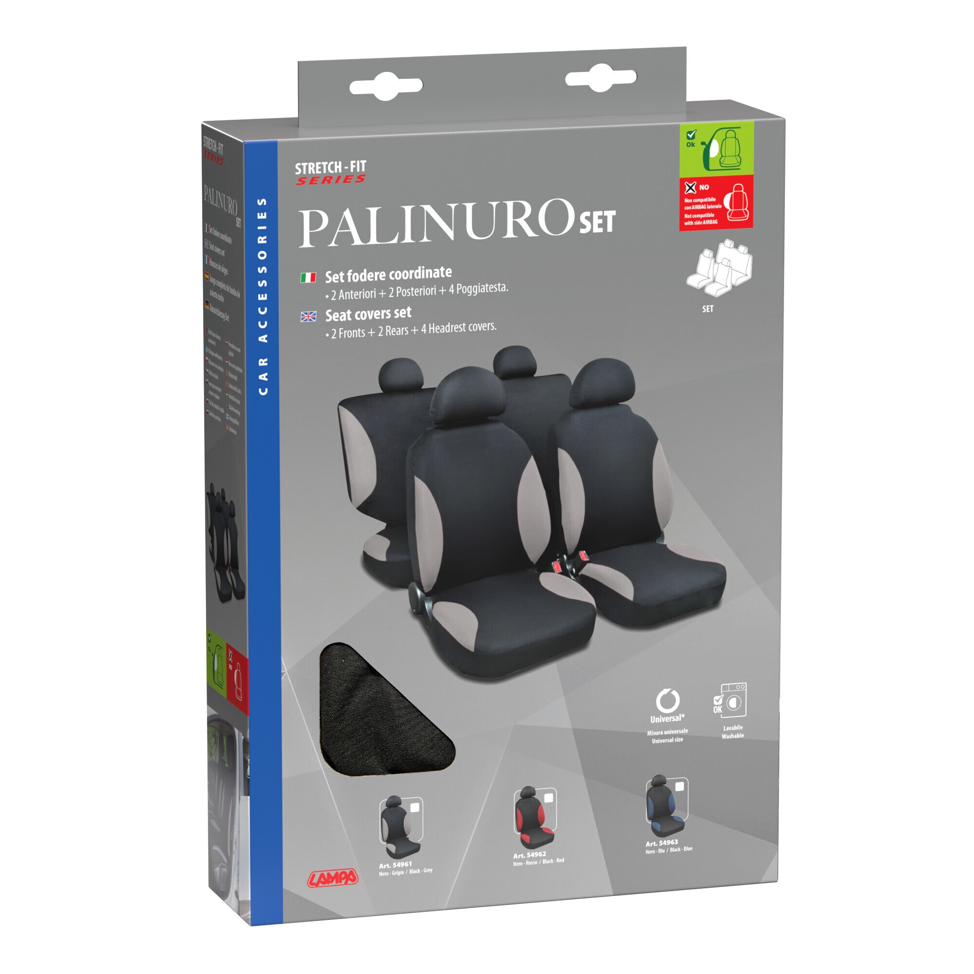 Palinuro, set fodere coordinate - Nero/Grigio