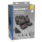 Square, set fodere coordinate in jacquard - Nero
