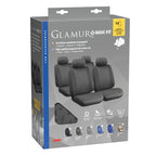Glamur Basic-Fit, set fodere coordinate in jacquard - Antracite