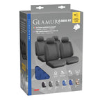 Glamur Basic-Fit, set fodere coordinate in jacquard - Blu