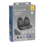 Glamur, coppia coprisedili anteriori in jacquard, universali - Grigio
