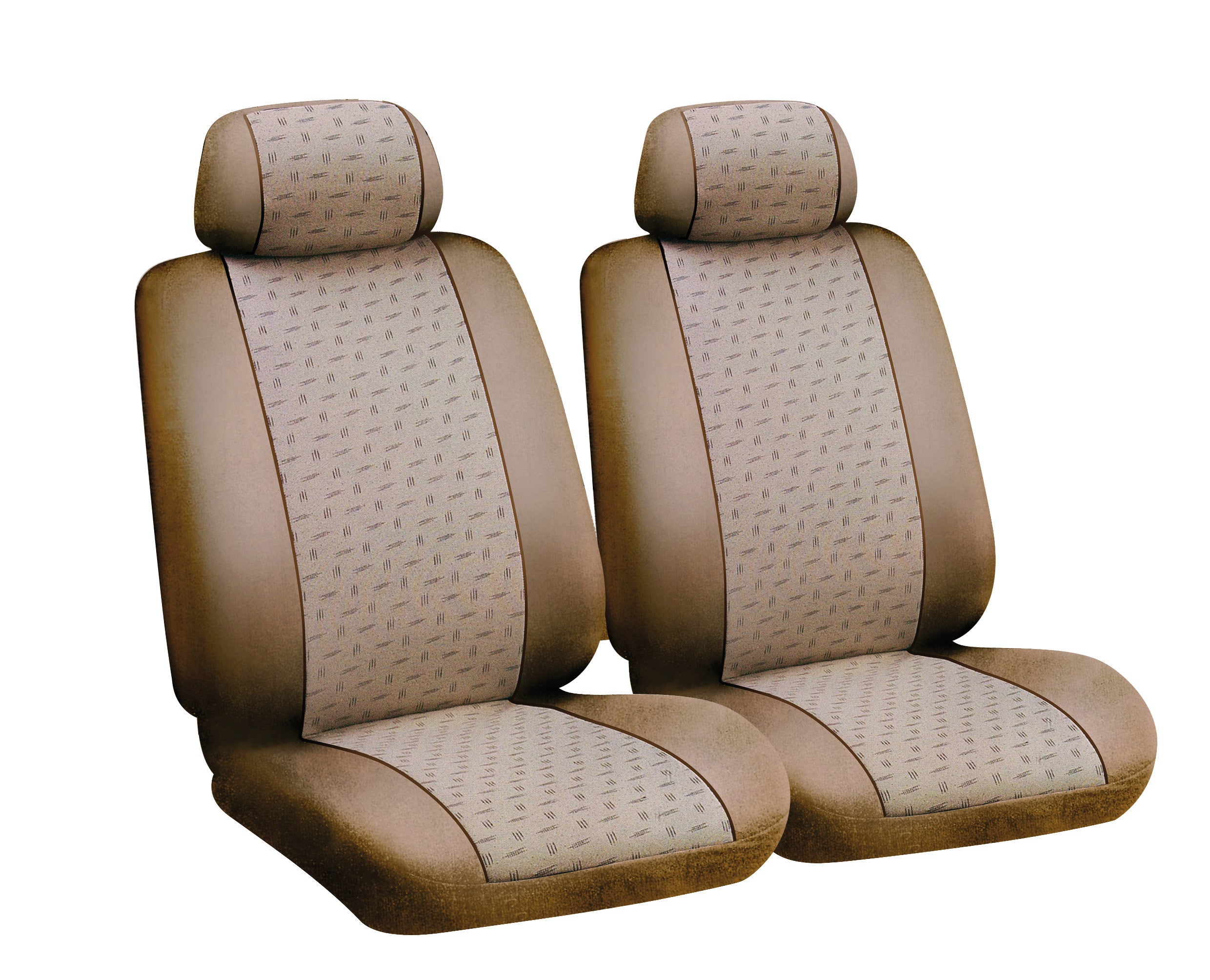Glamur, coppia coprisedili anteriori in jacquard, universali - Beige