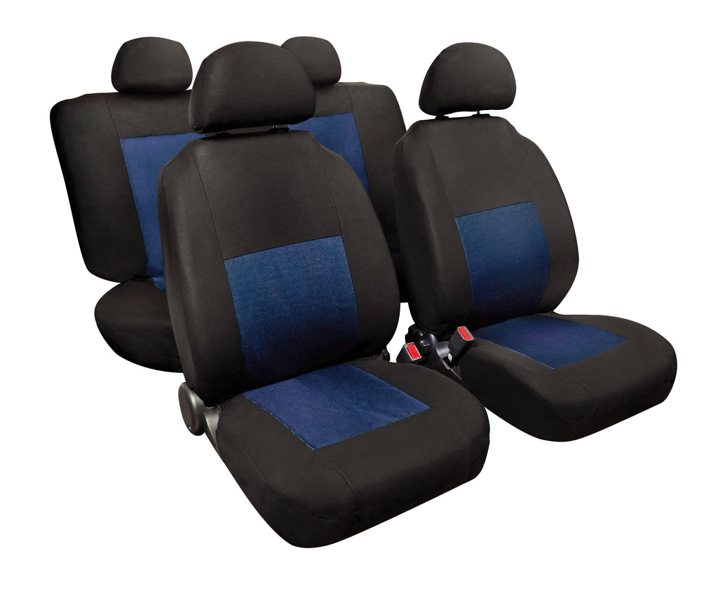 Sport, set fodere coordinate in jacquard - Blu/Nero