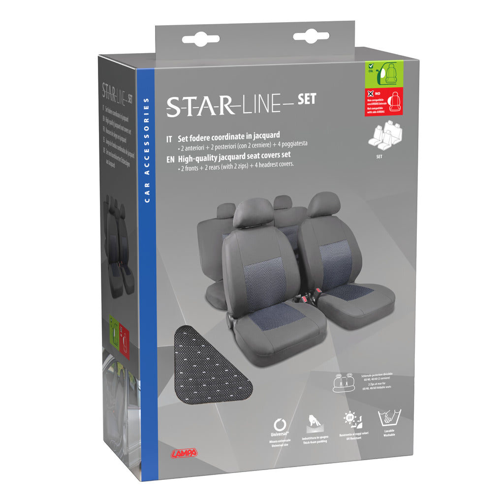 Starline, set fodere coordinate in jacquard - Antracite