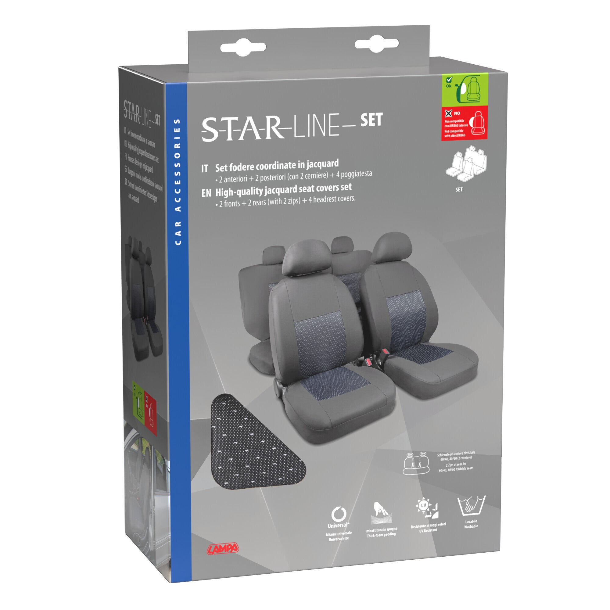 Starline, set fodere coordinate in jacquard - Antracite