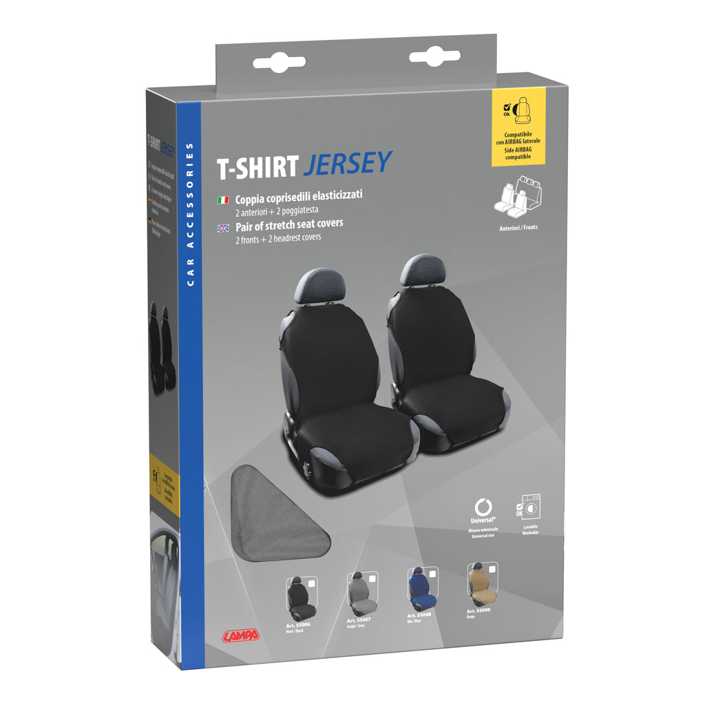 T-Shirt, coppia coprisedili elasticizzati - Grigio