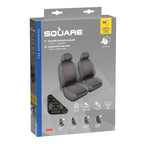 Square, coppia coprisedili anteriori in jacquard - Antracite